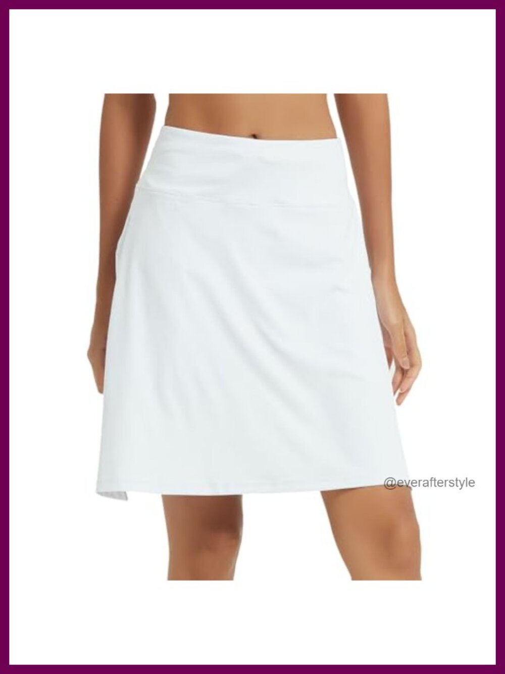 NOOYME Women's 20" Knee Length Athletic Skort with Pockets A-Line Tennis Golf